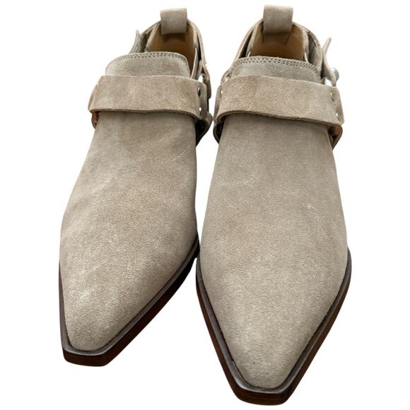 Rag & Bone Westin Harness Leather Booties In Light Sand Western Size 38 - Picture 3 of 12